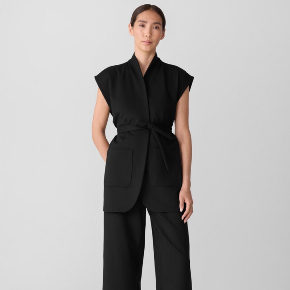 Eileen Fisher versatile self tie vest